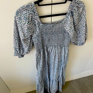 Madewell Maxi puff sleeve dress, size S